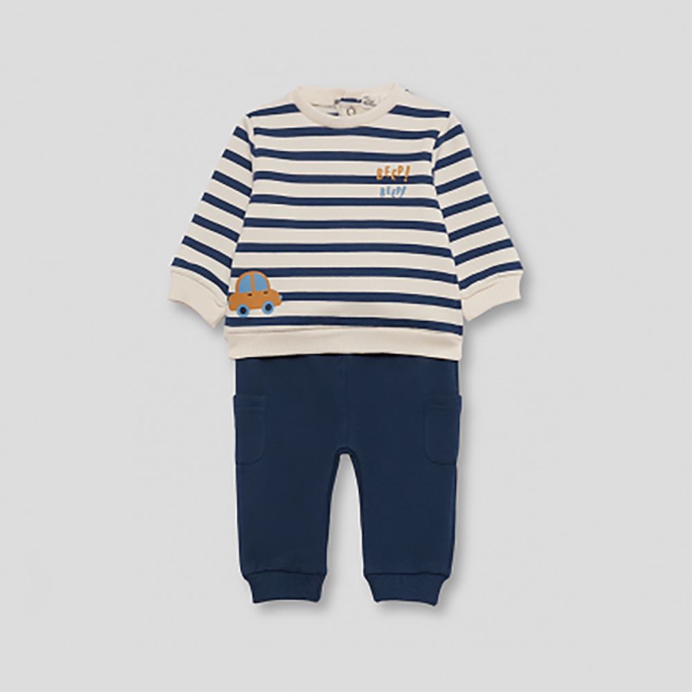 Pijama rayas bebe 2 piezas